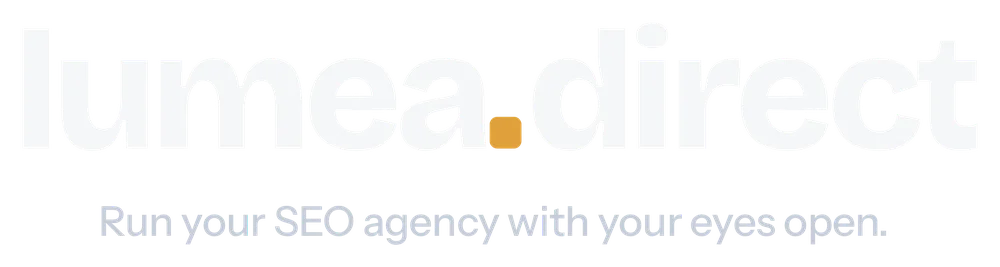 Lumea Direct SEO agency management software logo. Run your SEO agency with your eyes open.
